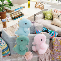 Mini porte-clés en peluche mignons et kawaii, pendentifs chien doux, jouets en peluche, ornements de sac, avec machine à griffes