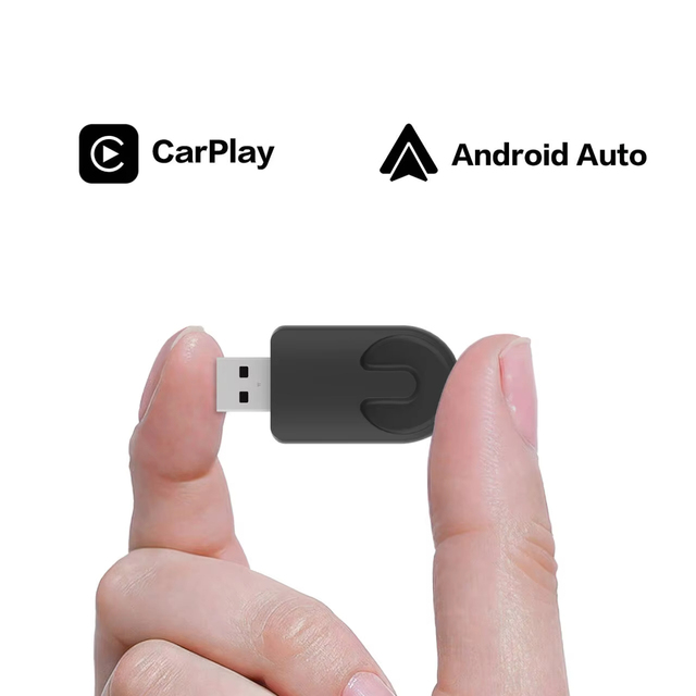 Universal Wireless CarPlay Adapter Mini CarPlay Dongle 2-in-1 Phone Link for CarPlay and Android Music Playback Map Navigation