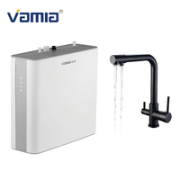 Système de purification d'eau par osmose inverse sous l'évier électrique avec lumière UV, auto-nettoyage, débit de 100 GPD pour l'hôtellerie et l'usage domestique
