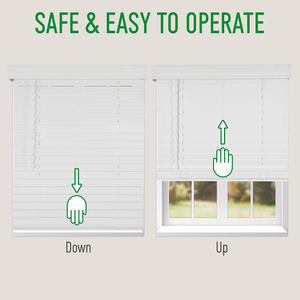 ستائر رفع لاسلكية الستائر الخشبية فو أفضل للأطفال عصا الميل 2 بوصة الستائر الخشبية فو للنوافذ - Product Image 2