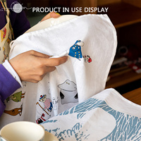 Paños de Cocina de Algodón Ecológicos con Estampado de Dibujos Animados Personalizados con Impresión Digital para Programas de Ventas de Marca