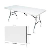 Table pliante 2 en 1 pour tentes d'exposition extérieures pliantes