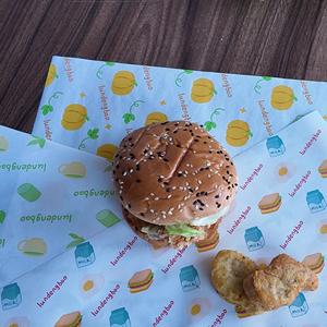 Wholesale Customized Printed Logo Food Grade <b>Greaseproof</b> PE Eco-Friendly Recycled Sandwich Packaging <b>Paper</b> for Burger Fried - Product Image 2