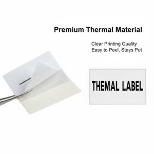 Etiquetas de precio personalizadas de papel encerado para ropa, etiquetas de hombro, pegatinas y etiquetas de hombro con línea azul para prendas de vestir - Product Image 2