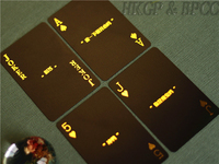 Cartes à jouer personnalisées double face noir mat, cartes de poker de haute qualité, personnalisées en boîte