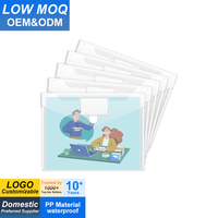 Sobres de Plástico, Sobres de Polipropileno, Carpetas Transparentes para Documentos, Sobres para Archivos Tamaño Carta Estadounidense y A4 con Bolsillo para Etiquetas, para la Escuela y el Hogar