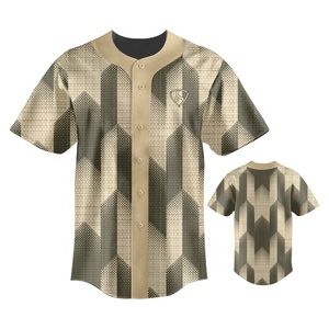 Maillot de baseball personnalisé pour homme, manches courtes, motif à carreaux, polyester respirant, uniforme de sport pour adultes - Product Image 5
