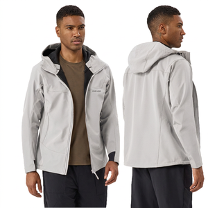 Custom Logo Men's Hooded Outdoor <b>Jacket</b> Breathable Plus Size Waterproof Windproof Zipper Elastic Cuffs Stand Spring Hiking <b>Long</b> - Product Image 5