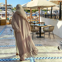 Robe en mousseline de soie pour femmes musulmanes, Robe de Ramadan Eid Mubarak, Cardigan Abaya, Kimono pour femmes, Robe caftan islamique modeste