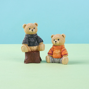 <b>Cute</b> Plush Teddy <b>Bear</b> Sweater Fabric Resin Home Office Car Decoration Item Cultural and Creative Trendy Toy Gift Wholesale - Product Image 2