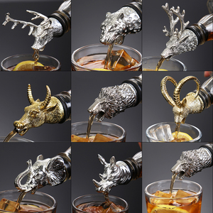 Accessoires de cuisine personnalisés : Bouchon de bouteille de <span class=keywords><strong>vin</strong></span> en alliage de zinc antique, réutilisable, anti-déversement, en silicone, motif animal, pour bière et spiritueux, exquis - Product Image 5