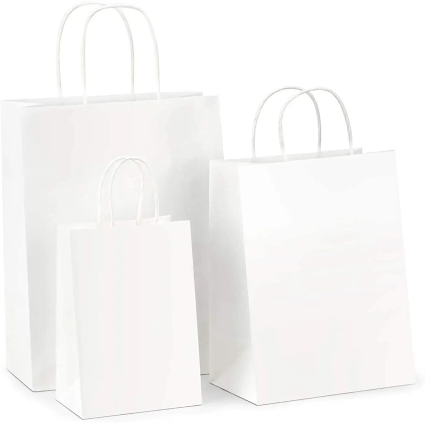 ハンドル付きショッピングバッグクラフト紙卸売カスタムロゴプリント食料品包装クラフトブラウングラビアプリントエクスプレスZz