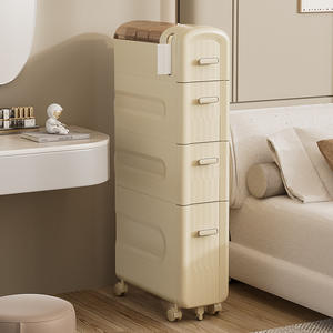 Grand <span class=keywords><strong>casier</strong></span> intérieur en <span class=keywords><strong>plastique</strong></span> avec espace séparé Tiroir de rangement pour salle de bain à plusieurs niveaux Armoire de rangement pour toilettes crevasses - Product Image 3