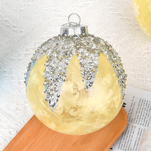 Boules de Noël personnalisées de haute qualité pour décorations d'arbre, ornements de Noël personnalisés, boules de Noël de haute qualité avec placage électrolytique - Product Image 3