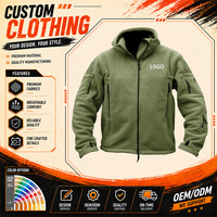 Veste polaire tactique à capuche pour homme, couleur unie, fermeture éclair intégrale, durable, fiable, élégante et confortable, prix d'usine