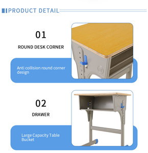 पूर्ण छात्र डेस्क और चेयर ने कक्षाओं और पुस्तकालयों के लिए प्रीमियम स्कूल फर्नीचर सेट किया - Product Image 3