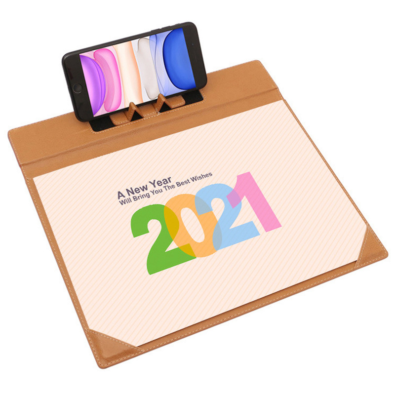 Настольный календарь руководителя, оптовая продажа, индивидуальный коврик для мыши с печатью, из искусственной кожи, ежемесячный календарь для делового офиса, большой график