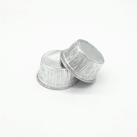 TR206 20ml Barquettes jetables en aluminium avec couvercle, qualité alimentaire, recyclables, pour tartelettes, mini-desserts, gâteaux au chocolat