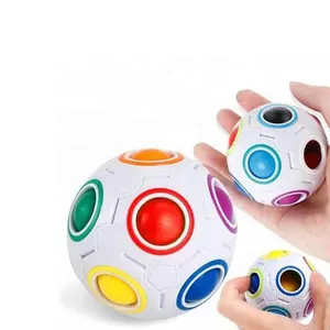 Jeu de Puzzle Cube boule arc-en-ciel magique coloré de haute qualité pour enfants adultes cadeaux