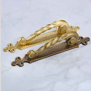 Luxury European Antique Solid Brass <strong>Door</strong> <strong>Handles</strong> Banquet Hall Glass Wooden <strong>Door</strong> <strong>Pulls</strong> Sturdy and Durable - Product Image 4
