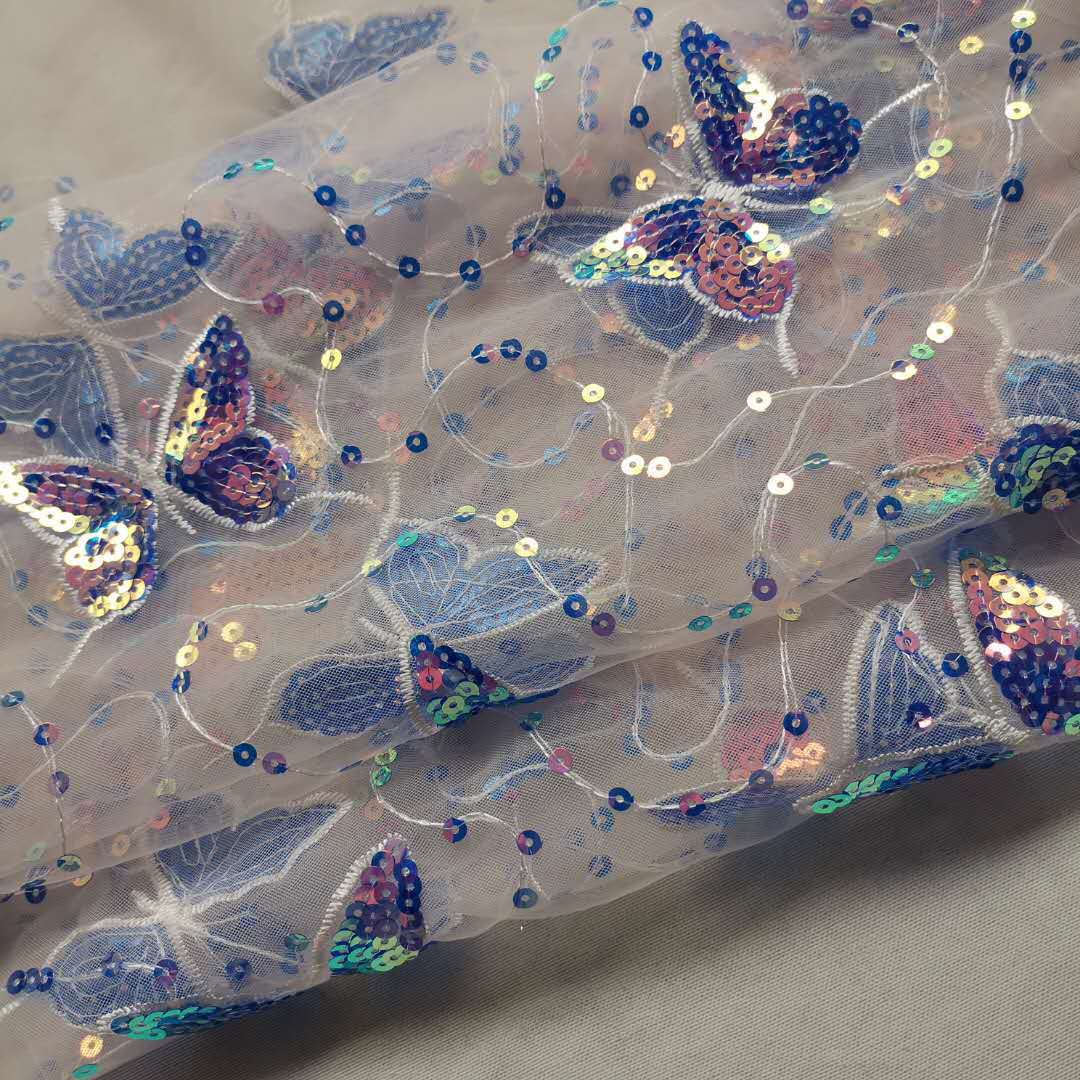 Good Quality Brocade Special Mesh Bottom Sequin Tulle Knitted Embroidered Lightweight 100% Polyester Fairy Skirt Other Fabrics
