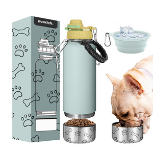 <span class=keywords><strong>Bottiglia</strong></span> d'Acqua per Animali Domestici da 32oz a Doppio Strato in Acciaio Inox 304 <span class=keywords><strong>con</strong></span> Contenitore per Cibo per Cani, per Passeggiate e Escursioni all'Aperto - Product Image 1