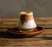 Tasses à Cappuccino en Verre Transparent de Forme Unique 220ml 310ml avec Logo Personnalisé – Nouveauté Créative pour Café, Latte et Café Glacé – Vente Flash