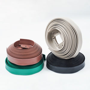 プラスチックフラットフェンスボーダーガーデン景観芝生エッジテープロール地面ネジ付き高さ5cm長さ10m - Product Image 2