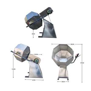 0-35 kg/cycle Équipement de mélange en acier inoxydable 304 Mélangeur octogonal Machine à mélanger le café moulu en grains de café - Product Image 6