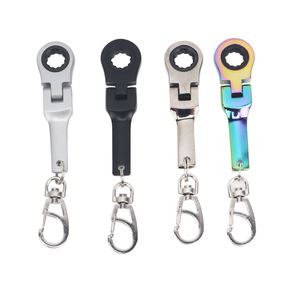 Customize Car Accessories 10mm Portable Racing Metal Ratchet Wrench Keychain Mini Shaped Adjustable Wrench Tools <b>Key</b> <b>Chain</b> - Product Image 1