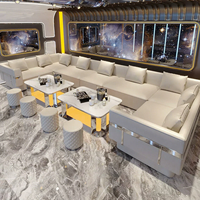 Canapé de club haut de gamme KTV, salle privée de karaoké, banquette en U, table basse personnalisée, ensemble de meubles de bar pour boîte de nuit
