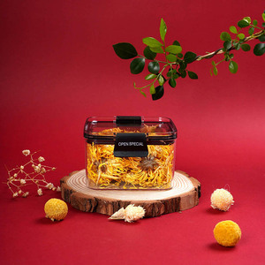 <b>Square</b> transparent <b>plastic</b> storage jars, thickened <b>plastic</b> food storage <b>containers</b>, suitable for kitchens, grains, dried - Product Image 1