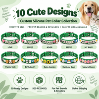 Collier pour animaux de compagnie en silicone personnalisé, collier pour chien personnalisé, accessoires mignons pour animaux de compagnie, vente en gros, fabricant OEM ODM pour les marques d'articles pour animaux