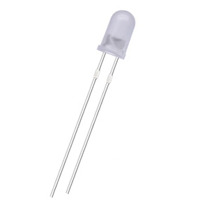 Dip LED Diode 5mm khuếch tán tròn màu hồng ánh sáng nhúng Diode tiêu thụ điện năng thấp cường độ ánh sáng cao cuộc sống lâu dài F5 đầu tròn màu hồng - Product Image 1