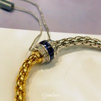 14K/18K oro sólido 0.994CT pulsera de diamantes de laboratorio, cadena pesada de 12,37G, joyería CVD certificada IGI para venta al por mayor
