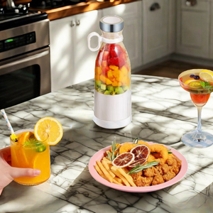 Offre Spéciale Usb charge sans fil bouteille de vin jus tasse 4 feuilles <span class=keywords><strong>couteau</strong></span> tête Portable presse-agrumes jus tasse Mini presse-agrumes - Product Image 2