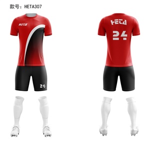 ชุดฟุตบอลผู้ชายแบบขายส่งสั่งทำได้ เสื้อฟุตบอลระบายอากาศ กางเกงขาสั้น ชุดฟุตบอลแบบซับลิเมชั่น ชุดยูนิฟอร์มฟุตบอล - Product Image 4