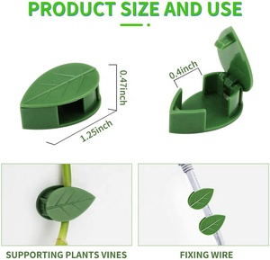 Crochet auto-adhésif de Traction de vigne, attache de câble de fil, Clips de <span class=keywords><strong>fixation</strong></span> murale de Simulation de feuille verte pour Support de <span class=keywords><strong>plante</strong></span> d'escalade - Product Image 3