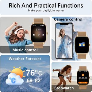 Montre connectée P125 pour femmes et hommes, fitness, répondre aux appels, montres numériques pour hommes, étanche, montre connectée de course pour Android et <span class=keywords><strong>iPhone</strong></span> - Product Image 6