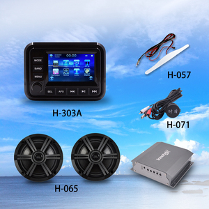 Hasda <span class=keywords><strong>Marine</strong></span> Stereo Loa Gói Không Thấm Nước Đài Phát Thanh Thuyền Hệ Thống Âm Thanh AM FM Receiver USB MP5 Máy Nghe Nhạc Với Thuyền Xám Loa - Product Image 4