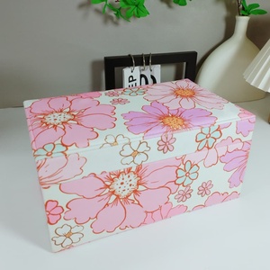 Boîte à bijoux rectangulaire de luxe LG7345 en velours, faite à la main, avec fermeture à bouton, grande capacité, pour coiffeuse, nouveauté - Product Image 4