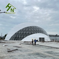 Tentes à dôme géodésique 1500 personnes de 40m de diamètre Tente de restauration extérieure Tente d'exposition pour événements