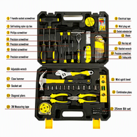 Kit d'outils à main multifonctionnel, ensemble d'outils de réparation portables avec étui de rangement en plastique pour l'entretien domestique, les travaux de réparation DIY