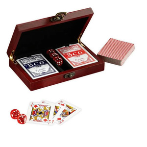 <span class=keywords><strong>Scatola</strong></span> Porta Carte da Gioco in Legno con Foglia d'Oro, <span class=keywords><strong>Contenitore</strong></span> per Mazzi di Carte da Poker per Feste - Product Image 2