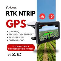 Sistema de Navegación GPS RTK GNSS para Tractor con Pantalla Táctil Impermeable IPX7 de 10 Pulgadas, Sistema de Guiado Android, Mapa Mundial de 12 Meses