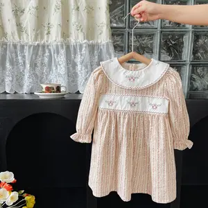 Robe fille vêtements imprimé fleuri enfants robe d'été enfant en bas âge fille 100% coton fleur robes décontractées pour enfants