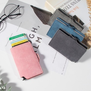 RFID Blocking Bifold Credit Card Holder Front Pocket <b>Wallets</b> <b>Ladies</b> Shield <b>Wallet</b> Slim Pop up Leather <b>Wallet</b> - Product Image 5