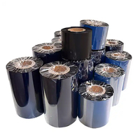 Ruban de cire, ruban de résine 110x300m, ruban de transfert thermique 110x300m pour imprimantes couleur/étiquettes, compatible avec les imprimantes à codes-barres