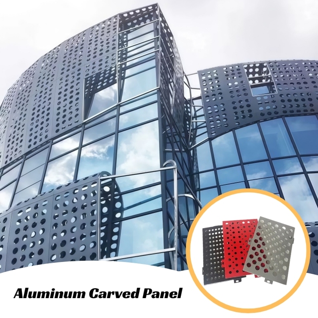 Custom Industrial CNC Laser Cut Perforated Aluminum Screen Panels Fireproof Waterproof Decorative Metal Facade for Hospital