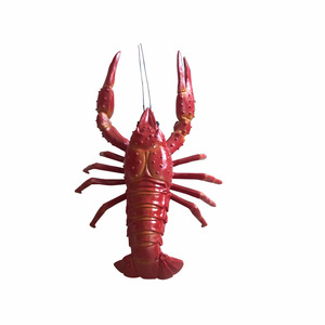 Escultura de langosta Jiahua de fibra de vidrio para montaje en pared, figura decorativa para restaurantes, hoteles y puestos de comida. - Product Image 1